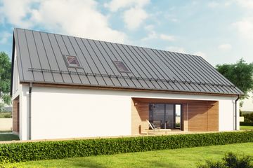  Projekt domu Z wnęką 01 (KZB1008) - projekt domu parterowego z poddaszem - Zdjęcie 1