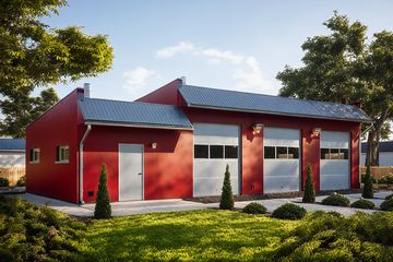  Projekt budynku gospodarczego G349 - Budynek garażowo - gospodarczy (PRA1387) - projekt budynku parterowego - Zdjęcie 1