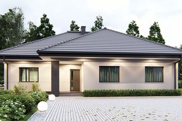  Projekt domu uA62 (WCB1078) - projekt domu parterowego - Zdjęcie 1