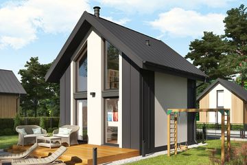  Projekt domu Lido C dom mieszkalny, całoroczny z antresolą (SLN2557) - projekt domu parterowego - Zdjęcie 1