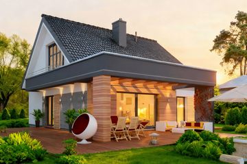  Projekt domu Domidea 56 G w3 (WAC1095) - projekt domu parterowego z poddaszem - Zdjęcie 2