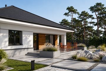 Projekt domu Beno II G1 - parterowy dom o powierzchni 145,80 m², dach kopertowy - ujęcie 6