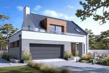 Projekt domu Xavier III G2 - parterowy z poddaszem dom o powierzchni 153,18 m², dach dwuspadowy - ujęcie 6