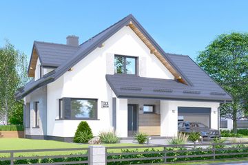  Projekt domu APS 033 NEW (LUA1409) - projekt domu parterowego z poddaszem - Zdjęcie 1