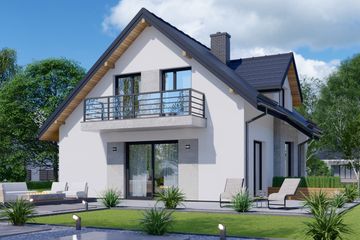  Projekt domu APS 033 NEW (LUA1409) - projekt domu parterowego z poddaszem - Zdjęcie 2