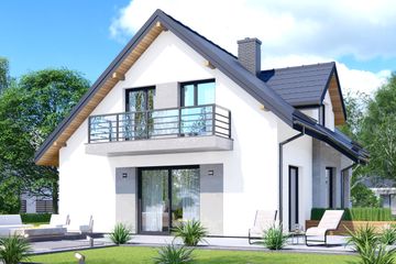  Projekt domu APS 033 NEW (LUA1409) - projekt domu parterowego z poddaszem - Zdjęcie 2
