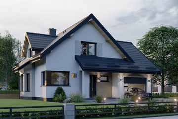  Projekt domu APS 033 NEW (LUA1409) - projekt domu parterowego z poddaszem - Zdjęcie 3