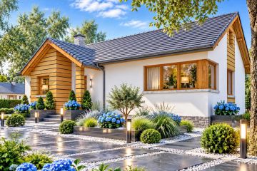 Projekt domu BW-39 wariant 4 - parterowy dom o powierzchni 92,30 m², dach dwuspadowy - ujęcie 3
