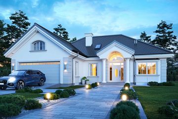  Projekt domu na parkowej 6 wariant B (WAH1873) - projekt domu parterowego z poddaszem - Zdjęcie 1