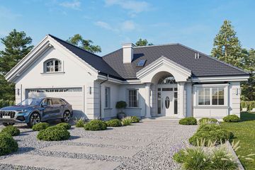  Projekt domu na parkowej 6 wariant B (WAH1873) - projekt domu parterowego z poddaszem - Zdjęcie 3