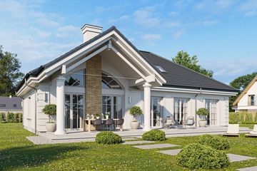  Projekt domu na parkowej 6 wariant B (WAH1873) - projekt domu parterowego z poddaszem - Zdjęcie 4