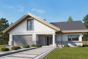  Projekt domu Doskonały 2 wariant D (WAH1909) - projekt domu parterowego - Zdjęcie 1