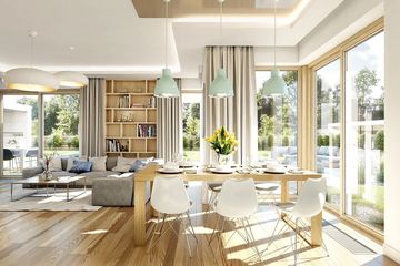  Projekt domu z widokiem 5 wariant B (WAH1926) - projekt domu z pełnym piętrem - Zdjęcie 3