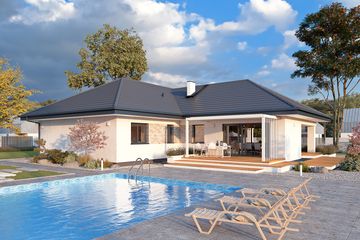  Projekt domu Aksamit 7 (BSA2155) - projekt domu parterowego - Zdjęcie 2