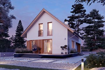  Projekt domu Jagoda 3 (BSA2162) - projekt domu parterowego z poddaszem - Zdjęcie 1