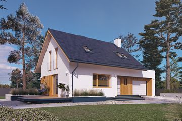  Projekt domu Jagoda 3 (BSA2162) - projekt domu parterowego z poddaszem - Zdjęcie 3