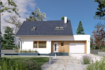  Projekt domu Jagoda 3 (BSA2162) - projekt domu parterowego z poddaszem - Zdjęcie 5