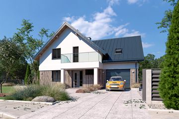  Projekt domu Sopran 8 (BSA2164) - projekt domu parterowego z poddaszem - Zdjęcie 2