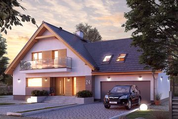  Projekt domu Wolta (BSA2153) - projekt domu parterowego z poddaszem - Zdjęcie 1