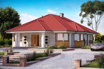  Projekt domu KA37 SZ (PKT1230) - projekt domu parterowego - Zdjęcie 1