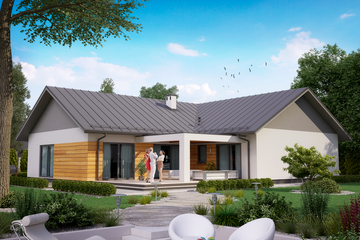  Projekt domu KA27 (PKT1035) - projekt domu parterowego - Zdjęcie 2