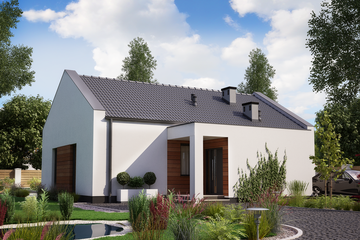  Projekt domu KA43 SZ (PKT1234) - projekt domu parterowego - Zdjęcie 2