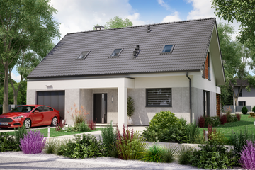  Projekt domu KA39 SZ (PKT1232) - projekt domu parterowego z poddaszem - Zdjęcie 1