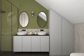 Projekt domu KA39 SZ - parterowy z poddaszem dom o powierzchni 111,09 m², dach dwuspadowy - ujęcie 8