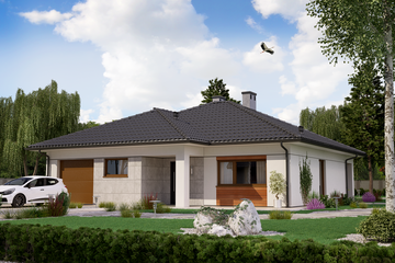  Projekt domu KA26 (PKT1034) - projekt domu parterowego - Zdjęcie 1