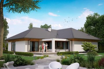  Projekt domu KA32 SZ (PKT1226) - projekt domu parterowego - Zdjęcie 2