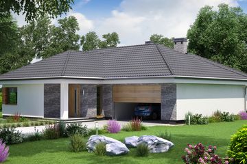  Projekt domu KA10 SZ (PKT1219) - projekt domu parterowego - Zdjęcie 1