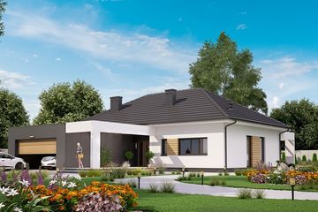 Projekt domu KA22 SZ (PKT1222) - projekt domu parterowego - Zdjęcie 1