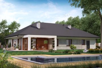  Projekt domu KA14 2G SZ (PKT1286) - projekt domu parterowego - Zdjęcie 2