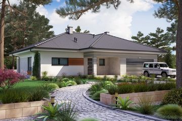  Projekt domu KA17 SZ (PKT1220) - projekt domu parterowego - Zdjęcie 1