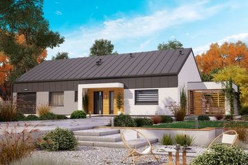  Projekt domu KA44 SZ (PKT1235) - projekt domu parterowego - Zdjęcie 1