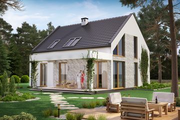  Projekt domu KA24 (PKT1032) - projekt domu parterowego z poddaszem - Zdjęcie 2