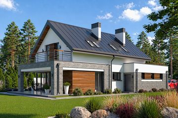  Projekt domu Fiodor G2 (LBA1005) - projekt domu parterowego z poddaszem - Zdjęcie 4