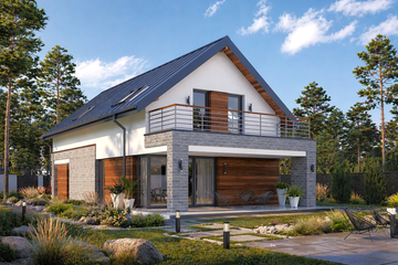  Projekt domu Fiodor G2 (LBA1005) - projekt domu parterowego z poddaszem - Zdjęcie 5