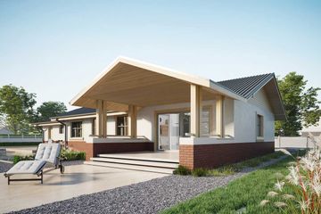  Projekt domu Aspen VI LMB67e (WRB1597) - projekt domu parterowego - Zdjęcie 4