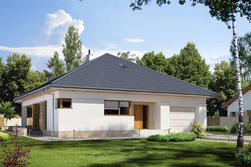  Projekt domu E-228 (WAX1131) - projekt domu parterowego - Zdjęcie 1