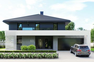  Projekt domu HomeKoncept 60 (KRX1077) - projekt domu z pełnym piętrem - Zdjęcie 1