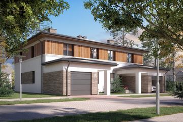  Projekt domu Purpurowy (BSA2170) - projekt domu z pełnym piętrem - Zdjęcie 3