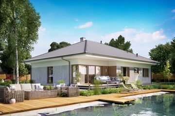  Projekt domu KA50 SZ (PKT1241) - projekt domu parterowego - Zdjęcie 2