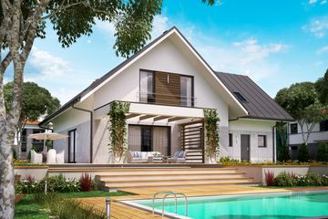  Projekt domu KA52 SZ (PKT1256) - projekt domu parterowego z poddaszem - Zdjęcie 2