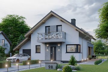  Projekt domu APS 028 NEW (LUA1405) - projekt domu parterowego z poddaszem - Zdjęcie 3