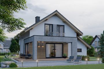  Projekt domu APS 028 NEW (LUA1405) - projekt domu parterowego z poddaszem - Zdjęcie 4