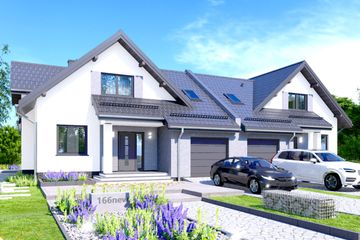  Projekt domu APS 166 NEW (LUA1407) - projekt domu parterowego z poddaszem - Zdjęcie 1