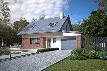  Projekt domu Jagoda 4 (BSA2175) - projekt domu parterowego z poddaszem - Zdjęcie 2