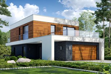  Projekt domu Gustowny D39 (WWB1038) - projekt domu z pełnym piętrem - Zdjęcie 1