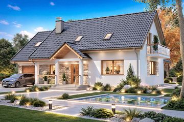  Projekt domu BW-36 wariant 10 (JGC1201) - projekt domu parterowego z poddaszem - Zdjęcie 2